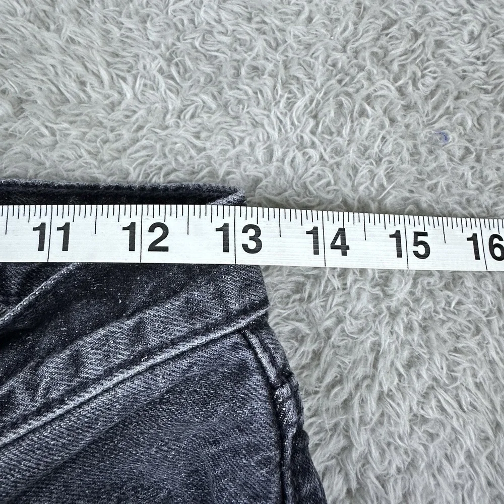 Levi's Women 27 Ribcage Straight Wellthread Black Denim Jeans Hemp‎ Cotton Blend